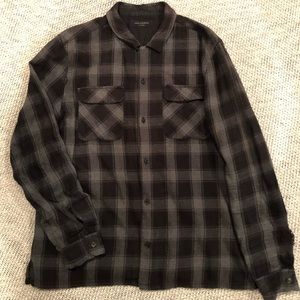 All Saints black & grey flannel